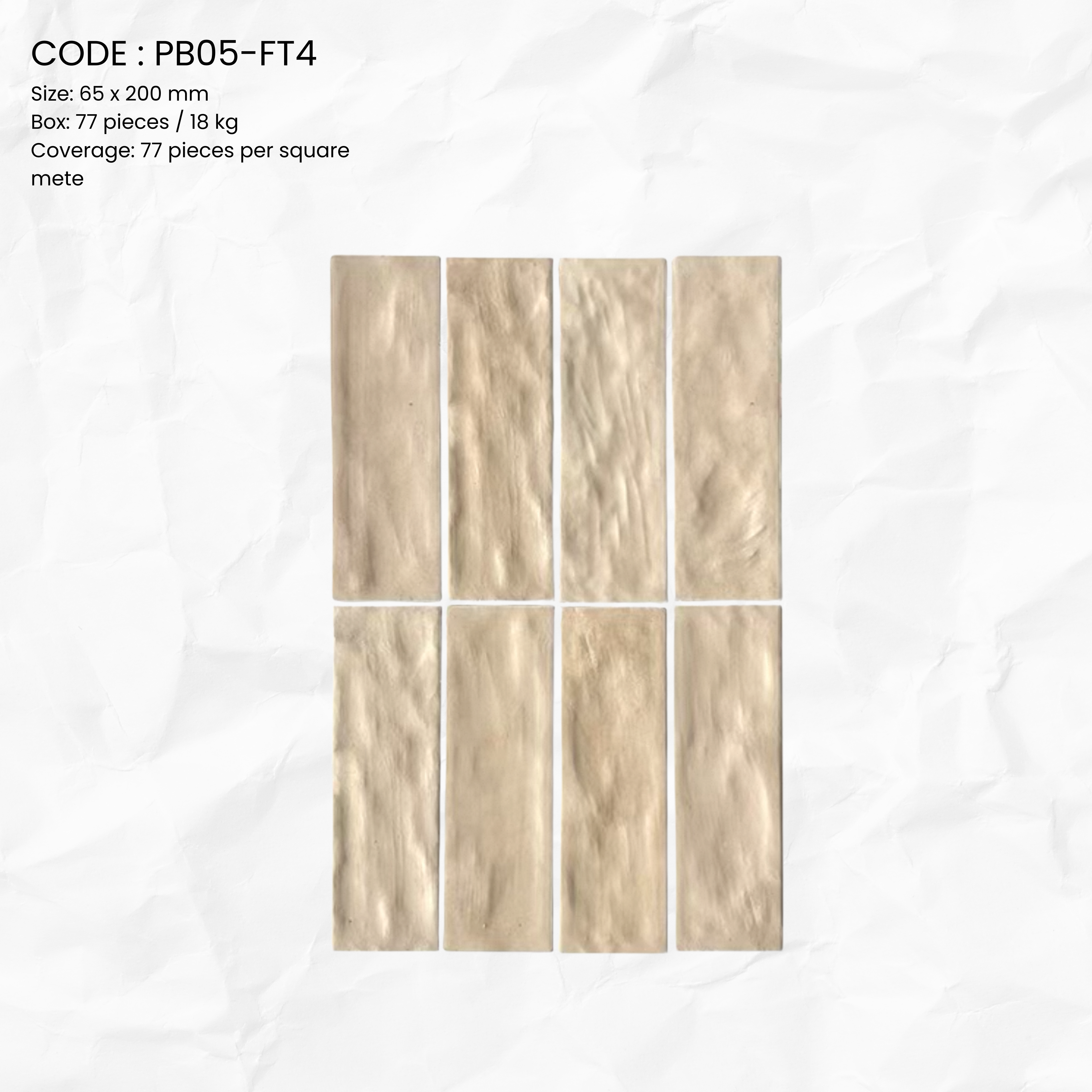 Ripple Matte Porcelain Tile PB05-FT4