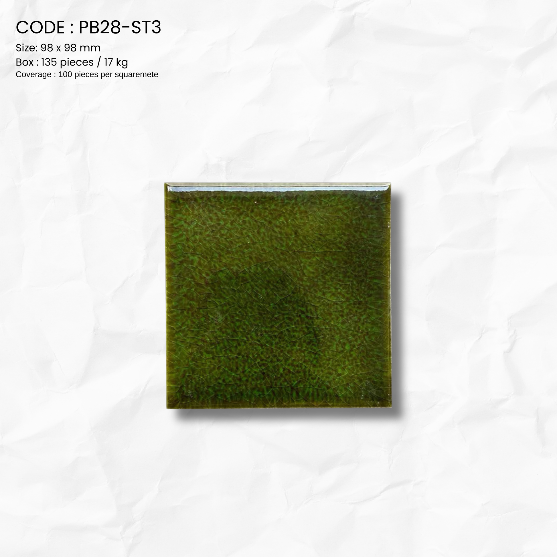 EMERALD MOSAIC TILE PB28-ST3
