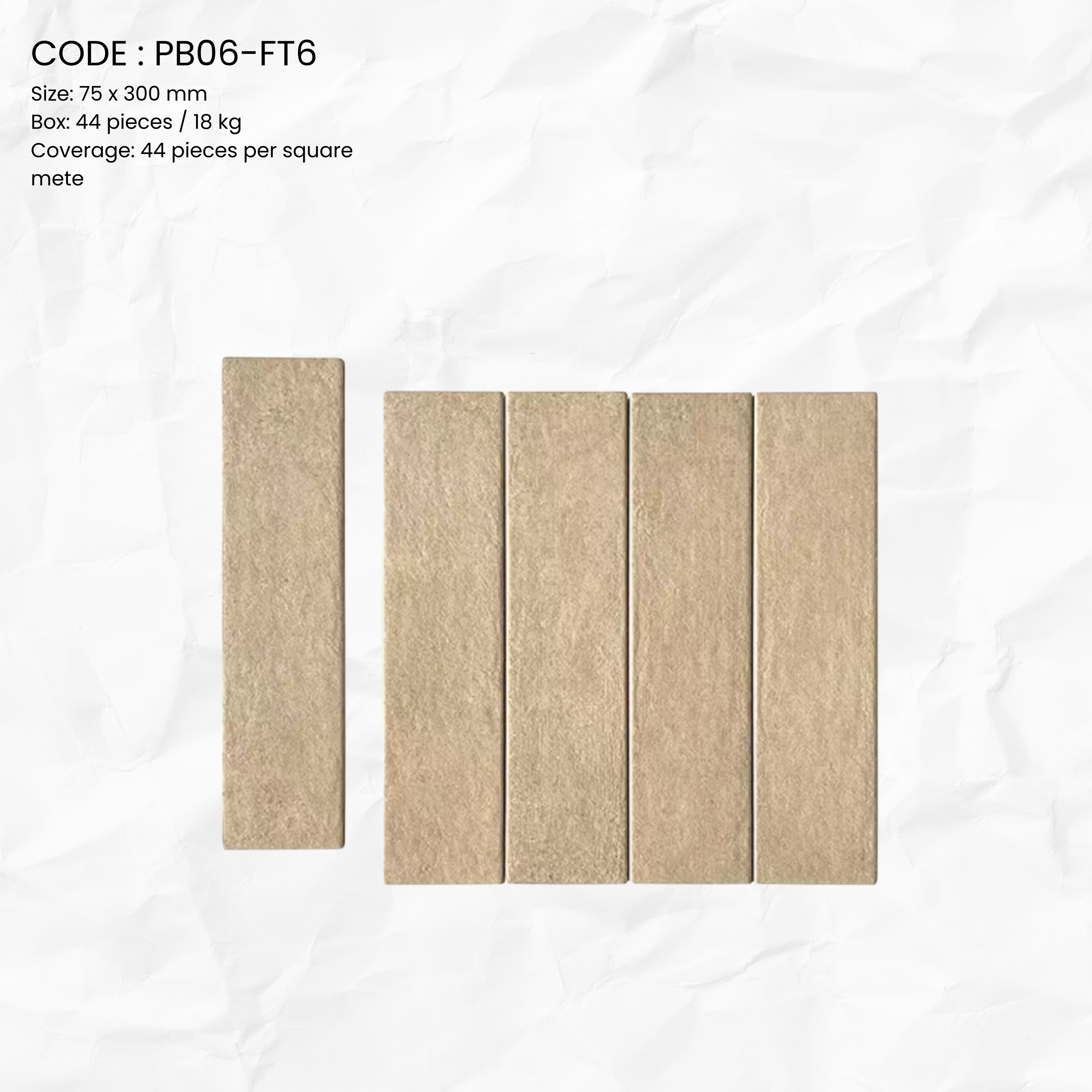 Clayhaus Porcelain Tile PB06-FT6